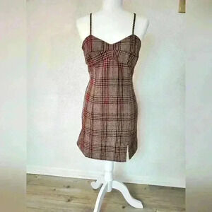 Dizzire Plaid Mini Dress